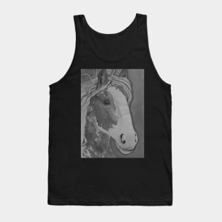 Black and white horse or pony Tank Top